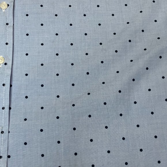 Gap Polka Dot Long Sleeve Blue Women's Large Button Down Top - Picture 3 of 7